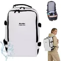 Produktbild: Rucksack Handgepäck klein Flugzeug Reiserucksack Laptoprucksack Ryanair 40x25x20 cm Travel Bestway Cabin Pro small Weiss 40350 2000 +Koffergurt