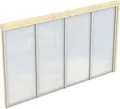 Produktbild: Skanholz Carport-Seitenwand, beige (natur), B/H/T: 355cm x 200cm