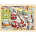 Produktbild: Goki Einlegepuzzle Feuerwehreinsatz (96 Teile) (57336)
