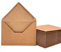 Produktbild: Kraftpapier Umschläge 100 Stück 130 g/m² Briefumschläge Kuvert Briefkuvert Br...