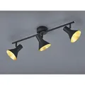 Produktbild: Deckenstrahler NINA Metall Schwarz Gold 3-flammig, Breite 58cm