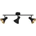 Produktbild: Schiene NINA Strahlerbalken Spot dreiflammig 3x E14 max.40W schwarz gold REALITY