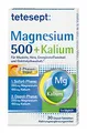 Produktbild: tetesept Magnesium 500 + Kalium – Nahrungsergänzungsmittel mit Magnesium für Muskeln, Herz & Nervensystem – 1 x 30 Tabletten