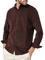 Produktbild: Indicode Herren Ryan Kordhemd aus Baumwolle | Herrenhemd Kord Cord Freizeithemd Dk Brown, XXL