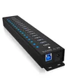 Produktbild: ICY BOX IB-HUB1717-U3, 16+1 port USB Hub, 16x USB, 1x USB Laden, USB 3.2 Gen 1, 96W Netzteil, Alumin