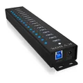 Produktbild: Icy Box Hub 16+1 Port USB IcyBox 16x USB, 1x USB Laden USB3.2 Gen1 retail