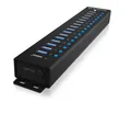 Produktbild: ICY BOX USB HUB (17 Ports) 16x USB & 1x USB Laden, USB 3.2 Gen 1 (5 Gbit/s pro Port), mit 96W Netzteil, USB-A, Aluminium, IB-HUB1717-U3