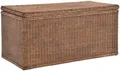 Produktbild: Krines Home Truhe Große Rattantruhe MAX Wäschetruhe mit Deckel Natur Rattan Truhe, Aufbewahrung XXL 115x55x55cm