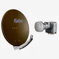 Produktbild: Fuba Sat Anlage 4 Teilnehmer | DAA 780 B Satellitenschüssel 80cm Alu braun (Testergebnis: ausgezeichnet)* + Fuba DEK 417 Quad LNB 4 Teilnehmer (DVB-S2, HDTV, UHD 4K/8K, 3D) mit LTE-Störfilter