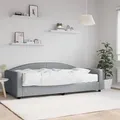 Produktbild: vidaXL Tagesbett mit Matratze Hellgrau 100x200 cm Stoff