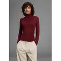 Produktbild: Rollkragenpullover LAURA SCOTT, Damen, Gr. 44, bordeaux, mel, Feinstrick, Obermaterial: 70% Viskose, 30% Polyamid, unifarben, Basic, sehr figurbetont hüftbedeckend, hoch geschlossener Ausschnitt, Rippbündchen, Pullover Rollkragenpullover, Feinstrick in figurbetonter Longform