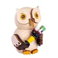 Produktbild: Kuhnert - Dekoration/Holzfigur - Mini Eule mit Bergmann - ca. 7cm - Made in Germany