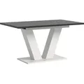 Produktbild: Ebuy24 - Motion Esstisch V-fuß 90x150/190cm Inkl. 1 Einlegeplatte Grau, Weiß.