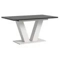 Produktbild: Esstisch MOTION - grau - weiß - ausziehbar - V-Fuß Esszimmertisch Küchentisch