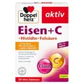Produktbild: Doppelherz Eisen + C + Histidin + Folsäure - Folsäure als Beitrag für die normale Blutbildung - Vitamin C erhöht die Eisenaufnahme - 30 leicht schluckbare Mini-Tabletten