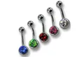 Produktbild: Zeeme Bauchnabelpiercing Piercing Set 316l CHS Stahl Kristall