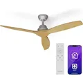 Produktbild: Klarstein - Smart Deckenventilator leise 52' mit Fernbedienung, Intelligente APP-Steuerung, Sprachsteuerung, 6 Geschwindigkeitsstufen, Sommer- und