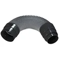 Produktbild: Parotec Anschlussrohr für Entlüfterkaminen Flexibles Plus Geeignet für Anschluss von Dunstrohren Entlüftern Innovative Befestigung mit Riegel Flexible Struktur 125 mm mit Reduzierstück