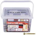 Produktbild: Connex Universalschrauben 6,0 x 120 mm – 70 Stück im Set – Senkkopf