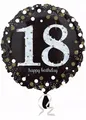 Produktbild: 26635332392 Balon na hel 45 cm Urodziny 18 Srebrny Złoty Amscan