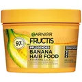Produktbild: Garnier Fructis Pflegende Bananen Haarmaske, Leave-In für trockenes Haar und mehr Geschmeidigkeit, Anwendung als Spülung, Maske oder Leave-In, Lipidkomplex, Ohne Silikone, Hair Food, 3in1, 400ml