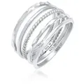 Produktbild: Elli Ring-Set Stapelring Stacking Boho Set (5 tlg) 925 Sterling Silber, Geo silberfarben 50