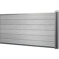 Produktbild: WPC-Sichtschutz Sarthe, Windschutz Zaun, WPC-Pfosten  Erweiterungselement niedrig, 1,88m grau - Grau