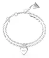 Produktbild: GUESS All You Need Is Love Mini Heart Lock Bracelet S Armband Rhodium Neu