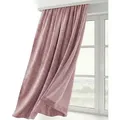 Produktbild: Beautex Verdunkelungsvorhang Samt Vorhang Kräuselband U-Band Gardine Velvet abdunkelnd (1 St), Hakenaufhängung, abdunkelnd rosa 140 cm x 245 cm