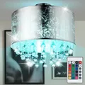 Produktbild: Deckenleuchte Deckenlampe Wohnzimmerlampe dimmbar Fernbedienung Kristalle LED