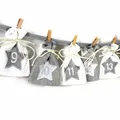 Produktbild: Adventskalender zum Befüllen STOFF,grau, Weihnachtskalender Bastelse