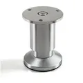 Produktbild: SO-TECH® Möbelfuß ALPHA, belastbar bis 250 kg, höhenverstellbar bis 15 mm, (1-St), Höhe 80 mm, Aluminium gebürstet silberfarben Ø 3.8 cm x 8 cm