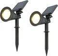 Produktbild: hoftronic Solar Gartenstrahler 2x 2W 3000K 200lm IP65 Schwarz