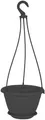 Produktbild: Geli Hängeampel Galicia Blumenampel mit Untersetzer rund Ø 30 cm anthrazit