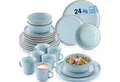 Produktbild: SÄNGER Tafelservice Rio Geschirrset (24-tlg), 6 Personen, Steingut, Handmade, Blau, Erweiterbar, VALUE COLLECTION