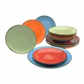 Produktbild: CreaTable MEDITERRAN Geschirrset Teller Set Tafelservice 12 tlg Steinzeug