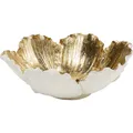 Produktbild: Schale Deko Schale Obstschale Blüten Motiv Polyresin Gold Kare Design