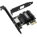 Produktbild: 2.5G PCIe Netzwerkkarte, YuanLey 2,5-Gigabit PCI Express Ethernet-Adapter mit Realtek RTL8125B, 2500Mbps NIC-Karte RJ45 LAN-Controller für PC Windows/Linux/Mac OS mit Low-Profile-Halterung