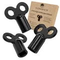 Produktbild: 3x WEIDEBACH® Heizungsentlüftungsschlüssel Schwarz, für alle Heizkörper Entlüftungsschlüssel, ROBUST & STABIL, mindert Geräusche, Entlüfter