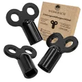Produktbild: 3x ® Heizungsentlüftungsschlüssel Schwarz für alle Heizkörper Entlüftungsschl...