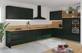 Produktbild: Eckküche VELDEN Küche 365x270cm eiche artisan smaragdgrün supermatt 80725304