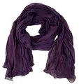 Produktbild: GURU SHOP Indisches Baumwolltuch, Schal, Krinkelschal - Lila, Herren/Damen, Baumwolle