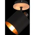 Produktbild: Trio R81331030 Wandleuchte Tommy 1x28w | E14 - schwarz, Holz