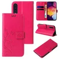 Produktbild: Handy Tasche für Samsung Galaxy A50 Handyhülle Blumen Buch Klapp Case Cover Pink