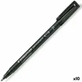 Produktbild: Dauermarker Staedtler Lumocolor 318-9 Schwarz [10 Stück]