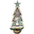 Produktbild: TrendLine Deko Aufsteller Holz Tannenbaum 30 x 6 x 14 cm grün weiß Figur