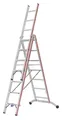 Produktbild: Hymer Mehrzweckleiter mit gebogener Traverse 3x9 Sprossen