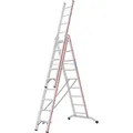 Produktbild: Hymer Mehrzweckleiter 604727, 3-teilig, Treppenleiter, mit 3 x 9 Sprossen