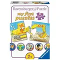 Produktbild: Ravensburger Puzzle Tierische Baustelle, My First Puzzles, Kinderpuzzle, Legespiel, 9 x 2 Teile, 03074