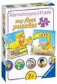 Produktbild: 9 x 2 Teile Ravensburger Kinder Puzzle first puzzles Tierische Baustelle 03074
